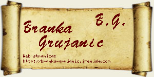 Branka Grujanić vizit kartica